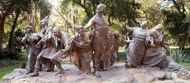 Saturnalia statue by Ernesto Biondi located in the Buenos Aires Botanical Gardens