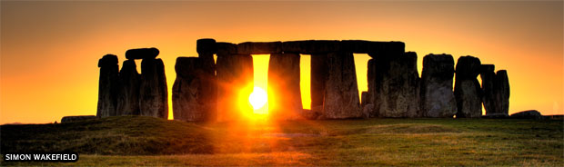 Stonehenge during the winter solstice